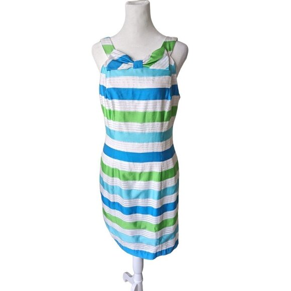 NWT Lilly Pulitzer Henley Silk Blend Striped Sheath Dress Size 6 - Picture 1 of 9